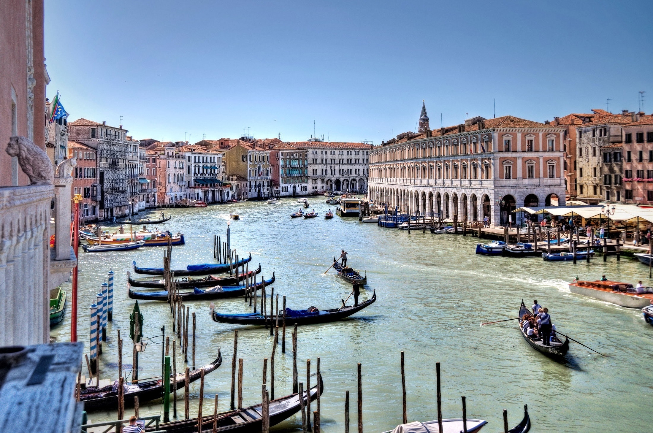 A scene from Italy - with canals in Venice and lovely buildings